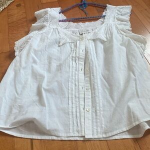Cleobella white tank nwt evereve size large